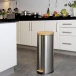 Küchenabfalleimer mit Pedal 30 L FOREST Silber - Metall - 30 x 63 x 30 cm