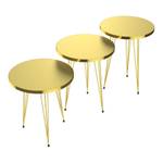 Set de 3 tables d'appoint Skibby rondes Doré