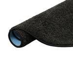 Hochflor Velours Teppich Mona Rund Schwarz - 133 x 133 cm