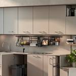Küchenbesteckhalter Titane Grau - Metall - 14 x 14 x 17 cm
