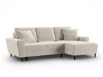 Schlaf-Ecksofa + Box MOGHAN 4 Sitzplätze Beige