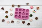 Zenker Silikonbackform Mini Donuts 25 cm Violett - Kunststoff - 22 x 34 x 3 cm