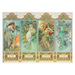 Puzzle Alfons Mucha nVier Jahreszeiten Papier - 26 x 6 x 36 cm