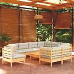 Garten-Lounge-Set Braun - Massivholz - 64 x 29 x 64 cm