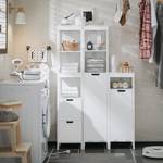 Armoire à linge BZR122-W Blanc - Bois manufacturé - 30 x 90 x 30 cm