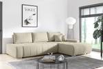 Ecksofa Eckcouch Bonari L Form Couch Beige - Ecke davorstehend rechts