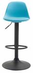 Tabouret de bar Kiel Lot de 2 Bleu - Noir