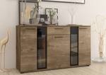 FURNIX Sideboard SARAI Lefkas + LED Braun - Eiche Dunkel