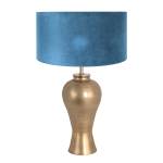 Dekorative Tischleuchte Set Brass Blau - Bronze - 20 x 46 x 20 cm