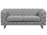 2-Sitzer Sofa VISSLAND Grau - Hellgrau - Silber