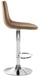 Tabouret de bar Divo Lot de 2 Marron