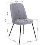 Esszimmerstühle Zanka Grey (2Er-Set) Grau - Textil - 50 x 86 x 60 cm