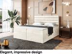 Boxspringbett Karim Creme - 180 x 214 cm - H4