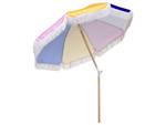 Parasol droit MONDELLO Bleu - Multicolore - Chêne clair - Rose foncé - Blanc - Jaune