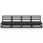 Gartensofa (4-teilig) 3009883-1 Schwarz