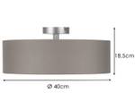 Stoff 脴 40cm Braun-Grau Deckenlampe