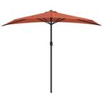 Parasol de balcon 3005106 Brun rouge - 144 x 222 x 270 cm