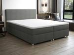 Lit boxspring ONAN Gris - Textile - 165 x 105 x 207 cm