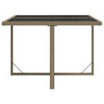 Gartentisch Beige - Metall - Polyrattan - 109 x 74 x 109 cm