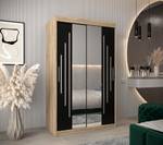 Armoire à portes coulissantes york 1 Noir - Imitation chêne de Sonoma - Largeur : 120 cm - 2 porte