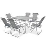 Garten-Essgruppe (8-teilig) 43786 Grau - Metall - 70 x 70 x 108 cm