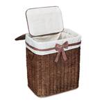 Wäschekorb 2er Set Rot - Weiß - Rattan - Textil - 47 x 57 x 34 cm