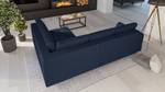 Skandinavisches Ecksofa Amber mit Hocker Blau - Ecke davorstehend rechts