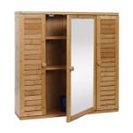 Spiegelschrank B18 Braun - Bambus - Glas - 60 x 60 x 15 cm