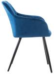 Chaise salle à manger Shila Lot de 4 Bleu - Fourrure synthétique