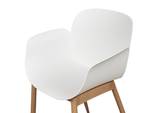 Chaise de salle à manger ABILENE Marron - Blanc - Matière plastique - 53 x 81 x 50 cm