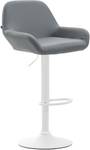 Tabouret de bar Braga Lot de 2 Gris - Blanc