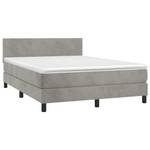 Boxspringbett 3017268-2 Hellgrau - 144 x 203 cm