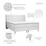 Boxspringbett Believe Hellgrau - Breite: 120 cm