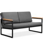 Gartensofa TRIBO 2-Personen Schwarz - Grau