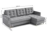 Ecksofa DELLO Blau