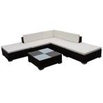 Garten-Lounge-Set (6-teilig) 3003868 Braun - Massivholz - 74 x 31 x 74 cm