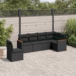 Gartensitzgruppe K687(6-tlg) Schwarz - Massivholz - 69 x 62 x 62 cm