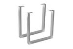 Tischgestell 2er-Set Form Grau - Metall - 10 x 74 x 70 cm
