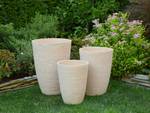 Outdoor Blumentopf CAMIA 2-tlg Beige - Durchmesser: 51 cm - 2er Set