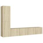 TV-Schrank 4er Set D466 Braun - Holzwerkstoff - 30 x 30 x 80 cm