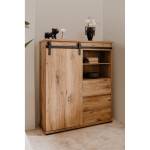 Highboard Manzano Beige - Holzwerkstoff - 40 x 140 x 120 cm