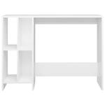 Schreibtisch Weiß - Holzwerkstoff - Massivholz - 103 x 75 x 103 cm