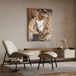 Leinwandbild SAXOPHONIST Malerei Retro 60 x 90 x 90 cm