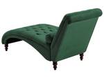 Chaise longue MURET Vert foncé - Vert - Chêne foncé