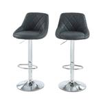 Lot de 2 tabourets de bar MATT Noir