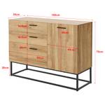 Sideboard Orkland Braun - Holzwerkstoff - 100 x 75 x 35 cm