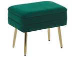 Tabouret ODESSA Vert foncé - Doré - Vert