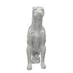 Sitzende Panther-Glasskulptur Silber - Glas - 30 x 80 x 60 cm