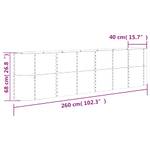 Hochbeet M625953 Anthrazit - 260 x 68 x 40 cm