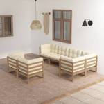 Garten-Lounge-Set (7-teilig) 3009801-2 Braun - Rehbraun - Weiß